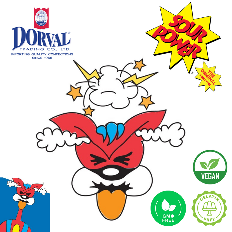 Dorval logo sour power gummi belts