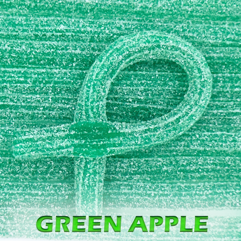 Green Apple Gummi Straws Sour Gummi Candy