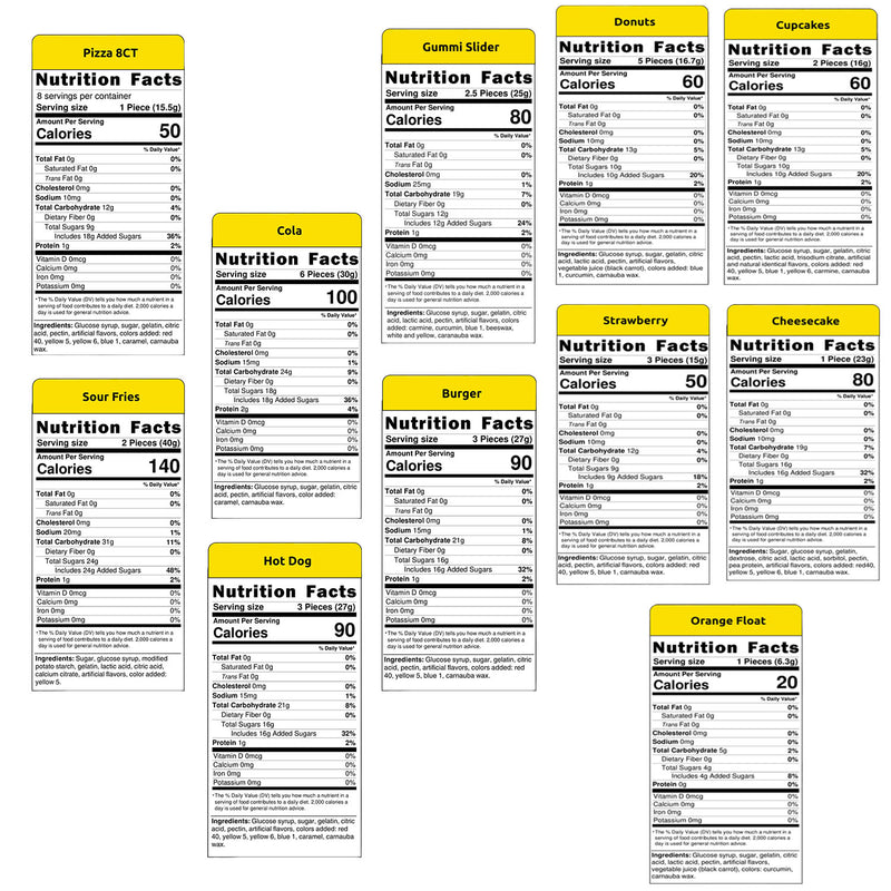 Nutrition Facts eFrutti