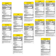 Nutrition Facts eFrutti