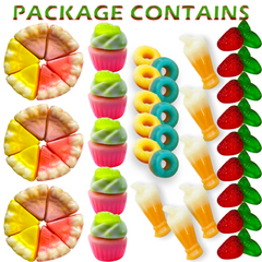 Bakery Shoppe Collection Food Shape Gummi Candy Package Contain