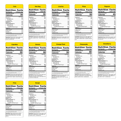 Nutrition Facts eFrutti Gummi Candy